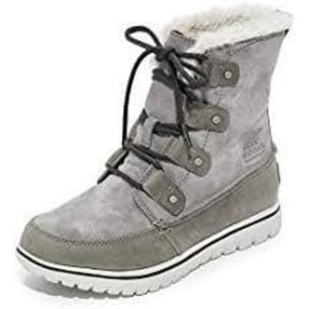 Sorel Cozy Joan Women's Gray Suede Faux Shearling Fur Lining Winter boots 5